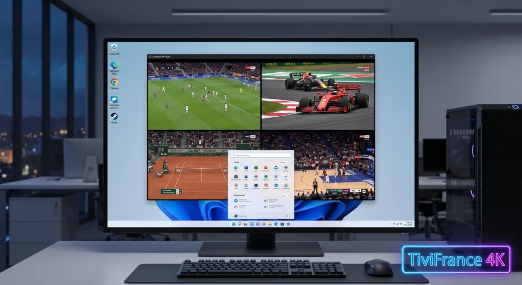a fonction multi-écrans (Multiscreen) d'IPTV Smarters Pro sur un PC Windows.