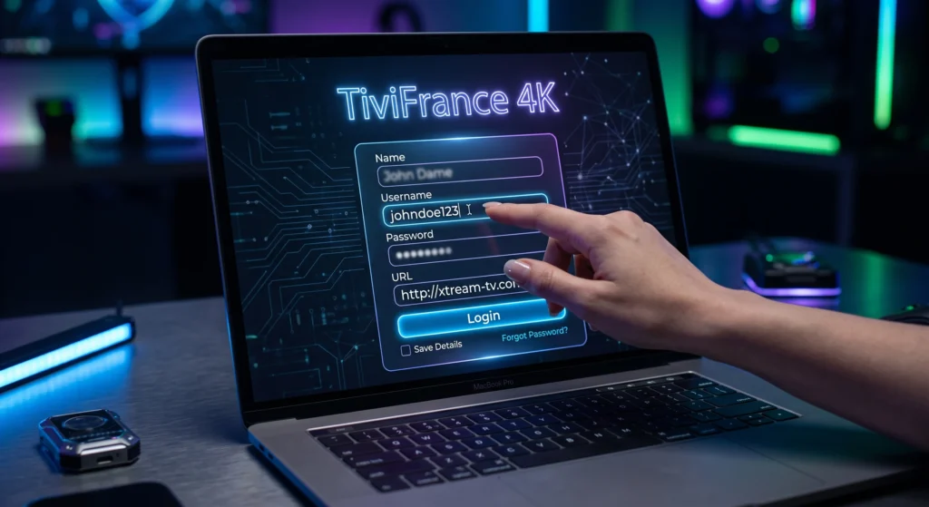 Écran de connexion Xtream Codes sur l'application IPTV Smarters Pro