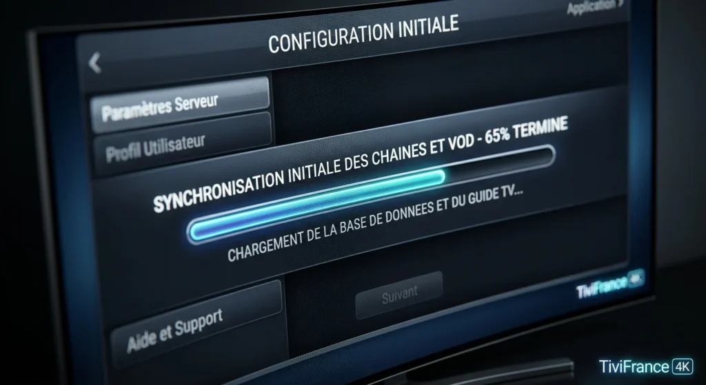 Synchronisation initiale de l'EPG et de la VOD lors de l'activation du compte